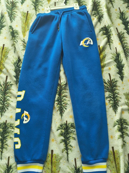 For Kids NFL Bright Blue Fleece Joggers with Yellow & White Accents