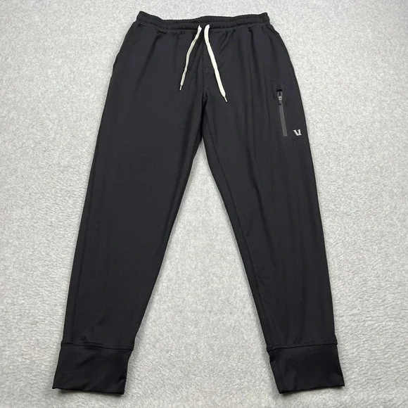 Vuori Sunday Performance Joggers Mens 30x28* Black Tapered Stretch Zip Pockets