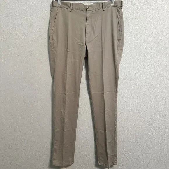 PETER MILLAR Pants Mens Size 36x36 Crown Pilot Flat Front MTN Gray Golf Trouser