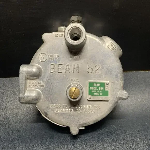 Beam Model 52N, Inlet 3-5 Oz, Forklift/Propane Regulator