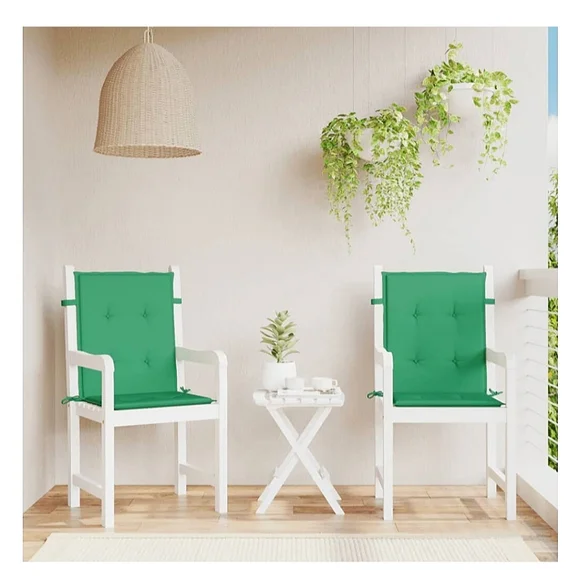 VidaXL Low Back Chair Cusion Set Of 2 Green