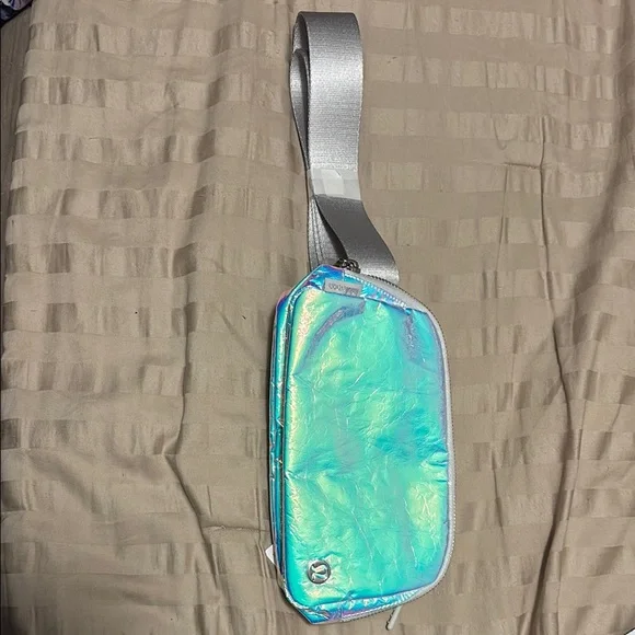 Iridescent Crossbody Phone Holster - Silver and Blue