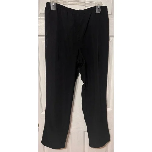 EP Pro Mens L Black Golf‎ Lined Wind Pants Elastic Waist Zippered Cuffs
