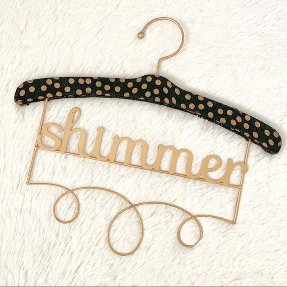 Gold and Black Polka Dot Fancy Novelty Hanger 