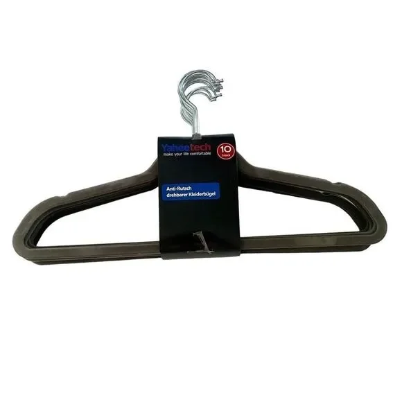 NEW Set 10 Gray Velvet Slim Clothes Hangers