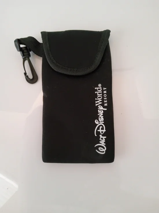 Disney Black Walt Disney World Sunglasses Case/Phone Pouch with Clip