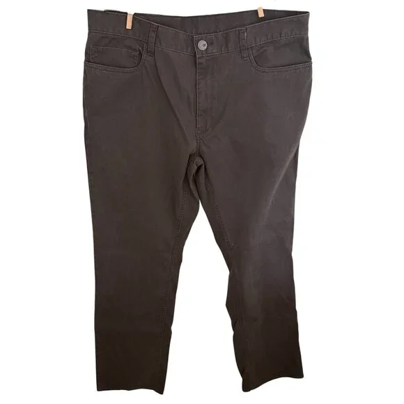 Haggar‎ H26 Mens Stretch Fine Wale Corduroy Pants 36x32 Charcoal 5 Pocket Preppy