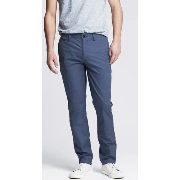 Banana Republic Factory Blue Aiden Straight Leg Chinos