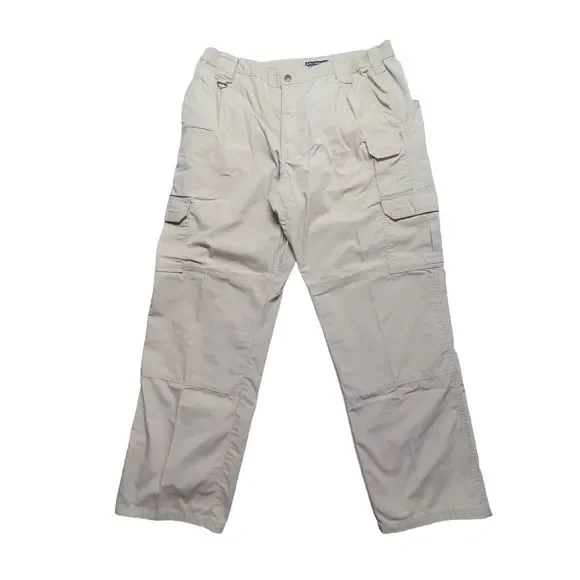 5.11 Tactical Series Pant Mens 40(38)x32 Khaki Tan‎ RipStop Cargo Elastic Waist