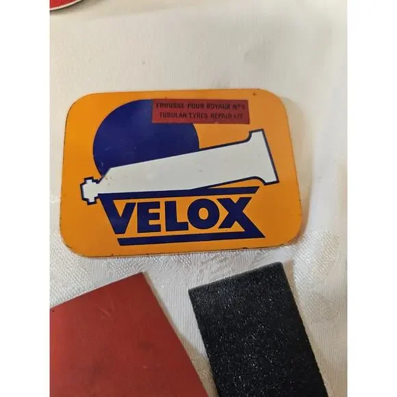 Vintage Velox sew up tubular tire repair kit Made In France Bicycle Racing Racer