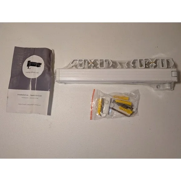 Wall Mounted Folding Clothes‎ Drying Rack with Hardware & Instructions - White