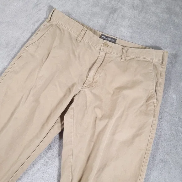 Eddie Bauer Pants Mens 38x32 (Fits 37x31) Tan Chino Straight Fit‎ Khaki Cotton