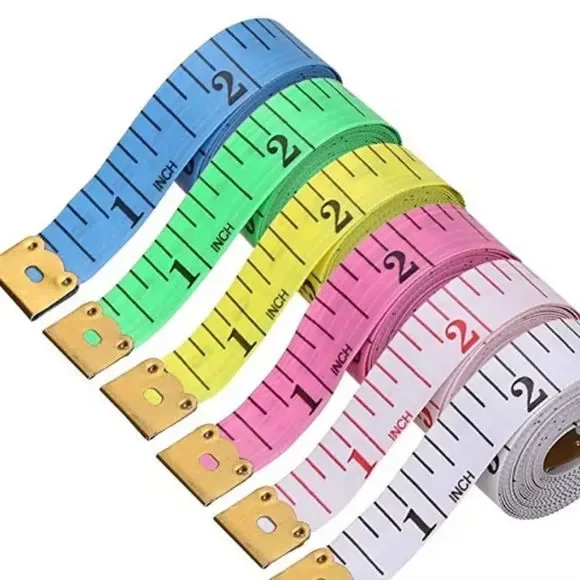 2 Pc. 5ft. Soft Measuring Tapes New Random Colors Only 11mm Width