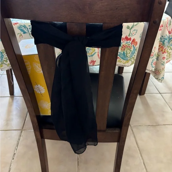 Black Chair Sash Tie - Elegant Home Accent Bag of 20