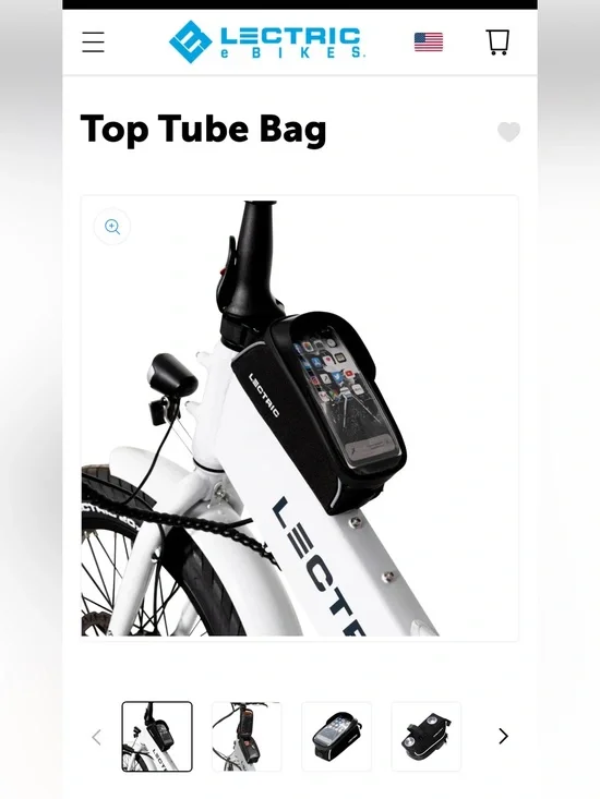 NWT** Lectric Top Tube Phone Bag for bicycle