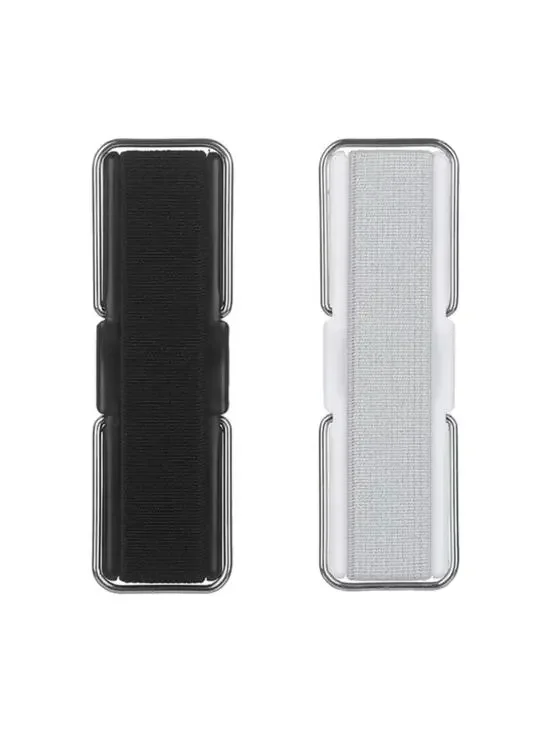 Cell Phone Finger Grip Strap Holder For Smartphones Black White Light Grey 2 PCS