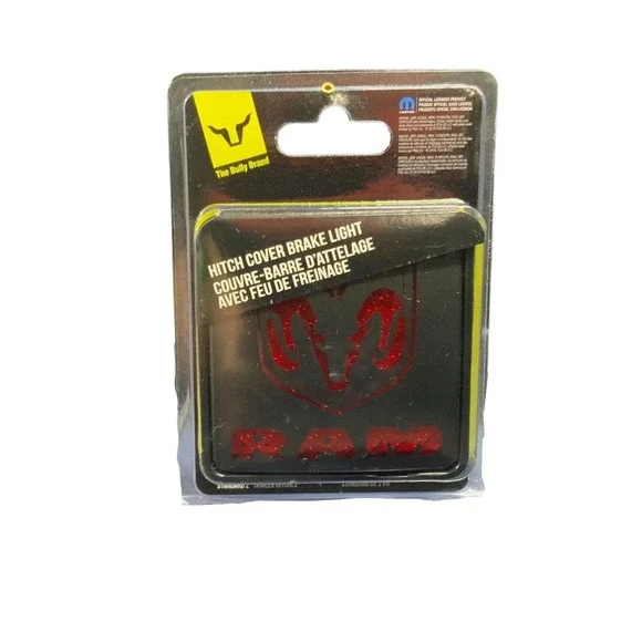 The Bully Brand Ram Logo Hitch Cover Brake Light For Most Standard 2