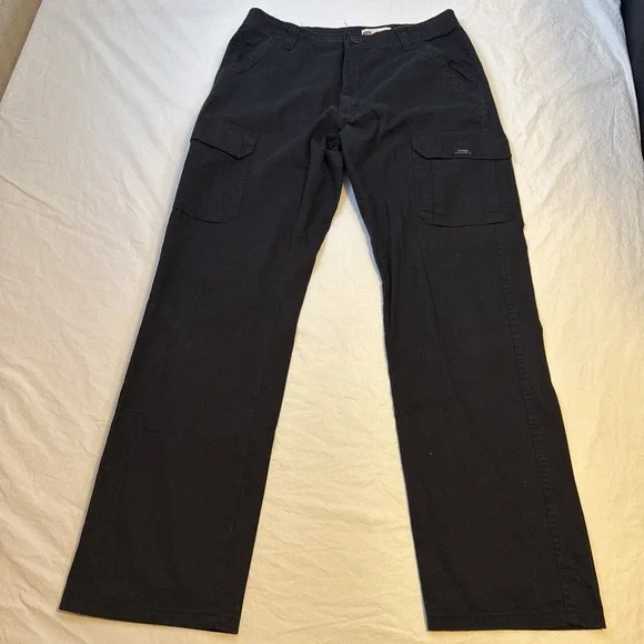 Men's Wrangler Cargo Pants Black Relaxed Fit 34 x 34 Straight Leg Workwear