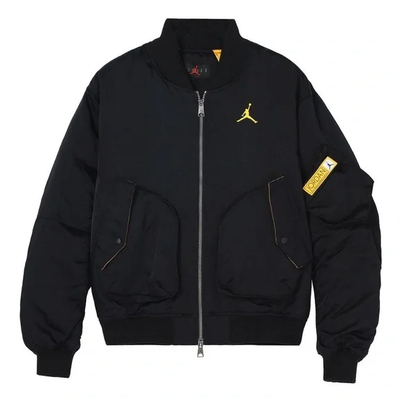 Air Jordan Men’s Sports Full-Length Zipper Autumn Jacket Black Size‎ M