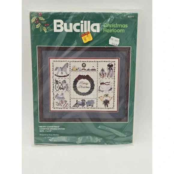 Bucilla Christmas Heirloom Merry Christmas Decoration Kit