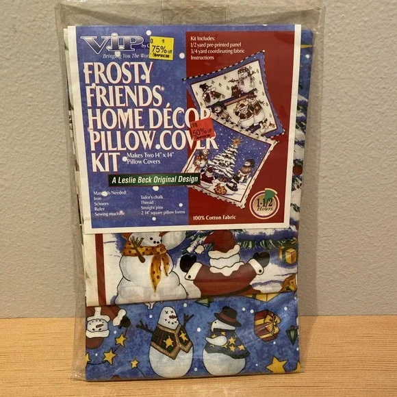 VIP Cranston Christmas Pillow Kit - Makes 2 Frosty Friends Pillows 14 x 14