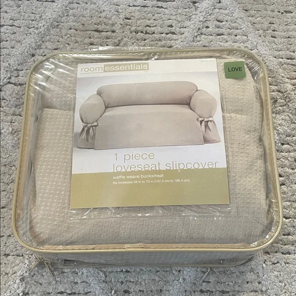 Room Essentials Buckwheat Loveseat Slipcover NWT