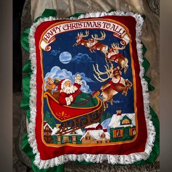Vintage Handmade Christmas Pillow
