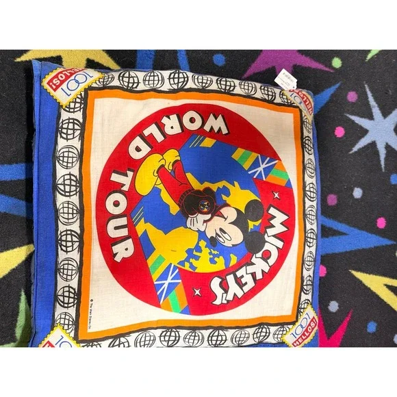 Mickeys‎ world tour pillow