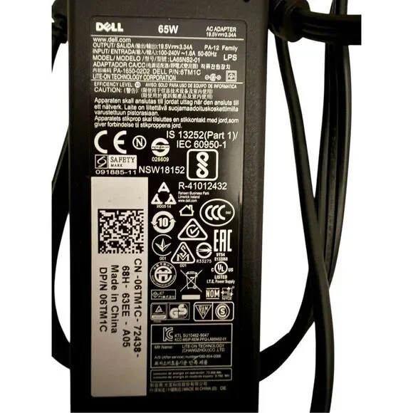 Dell Model LA65NS2-01 Laptop Adapter/Charger 65W