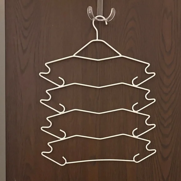 White Metal Multi-Tier Hanging Clothing/Accessory Holder