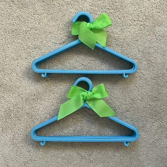 20 Baby Hangers | Blue Plastic Skinny | 2 sets of 10