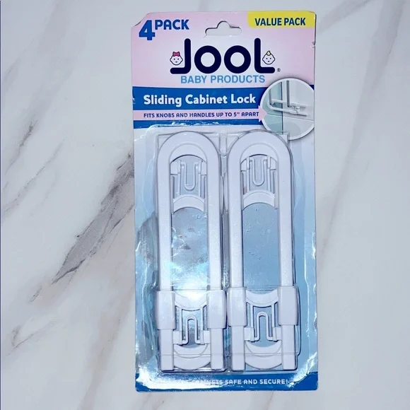 $8 sale Jool Baby Sliding Cabinet Lock 4-Pack