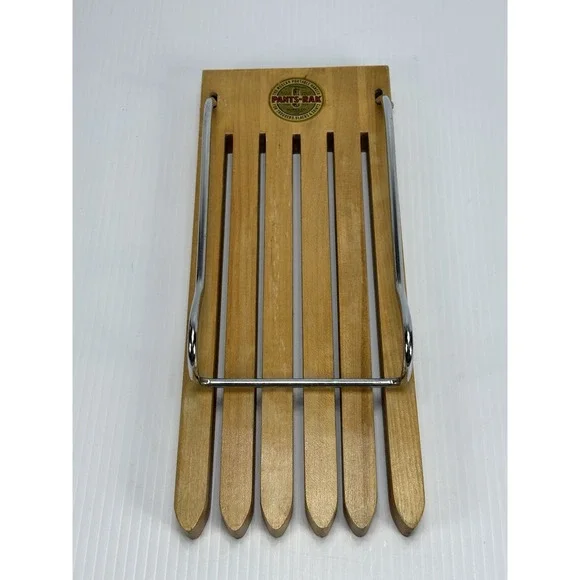 Vintage Glines Co Wood PANTS-RAK Portable Hanger for‎ Trousers Pants And Skirts