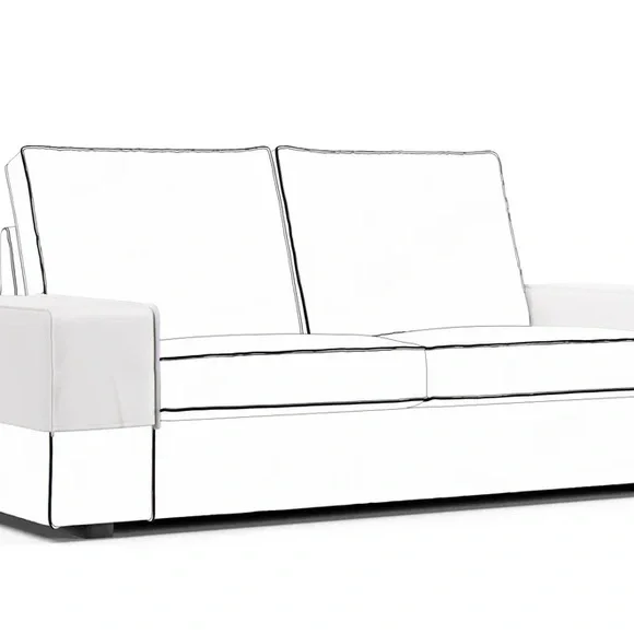 New IKEA Set of 2 Kivik Armrest Protector Covers Blekinge White
