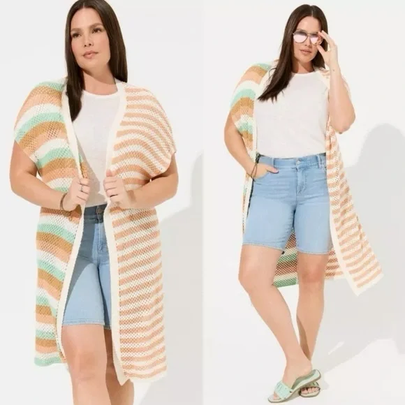 Brand new Torrid Multicolor Striped Knit Cover