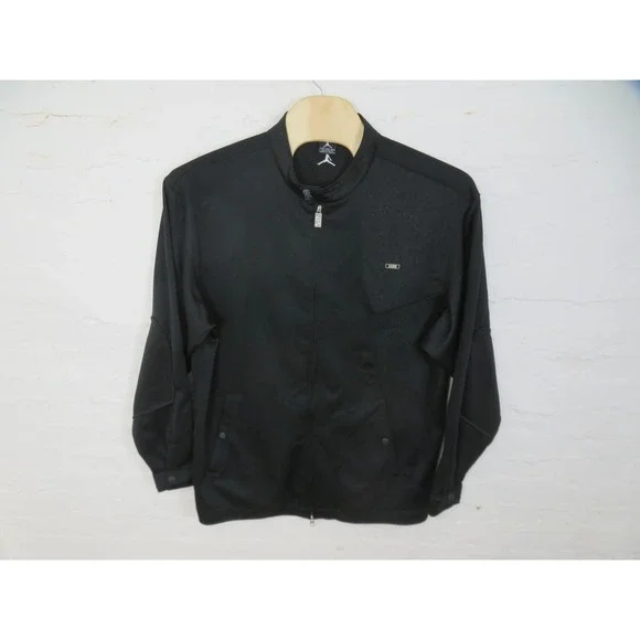 Vtg Air Jordan AF-1 Track Jacket Mens 3XL Black Full Zip Air Force 1 Jumpman y2k