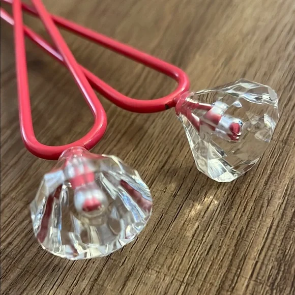 Pink and Clear Crystal Boot Stand Inserts.