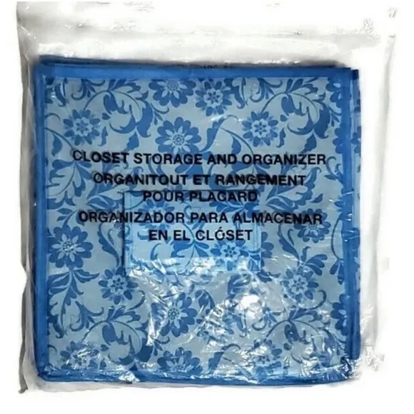 Avon Hanging Closet Storage and Organizer Floral Blue with 6 Compartments