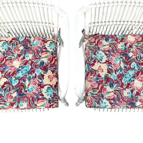 Outdoor Seating Pad/Cushion Hampton Bay Chili Floral