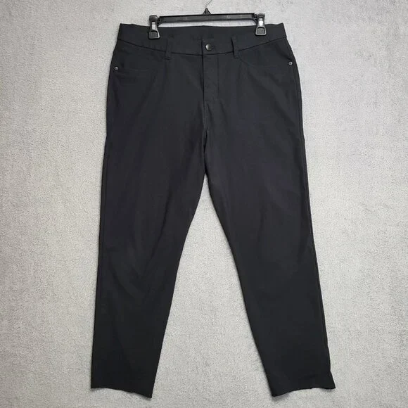 Lululemon Pants Mens 32x26 Black ABC Classic Fit Warpstream Performance Cut Off