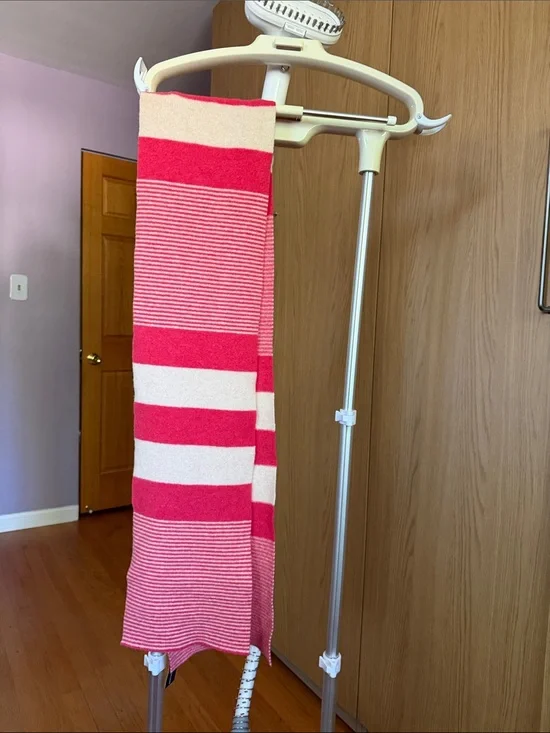 Makie Pink and Cream Striped Scarf