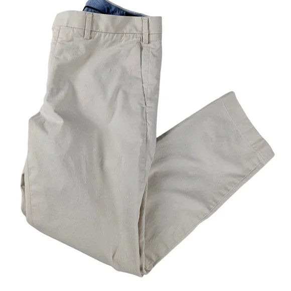 Polo Ralph Lauren Mens Stretch Slim Fit Chino Pants Tan Beige 34/32 Cotton Twill