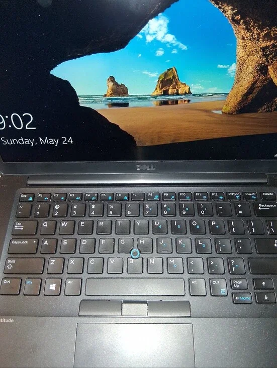 Dell Black Laptop with Blue TrackPoint and Black Keyboard With *WINDOWS 10 PRO