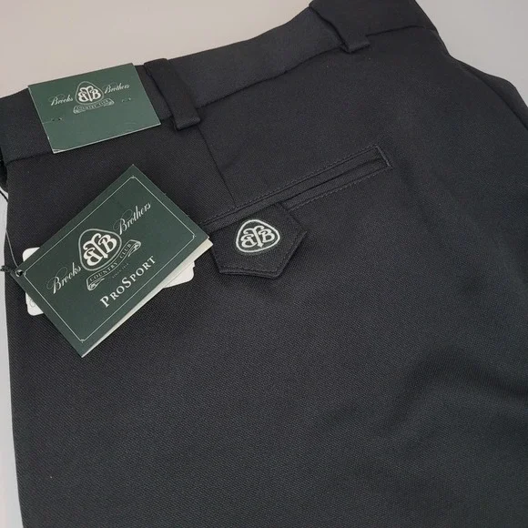 Brooks Brothers ProSport Golf Pants Mens 38x30 Black NEW Performance Trousers