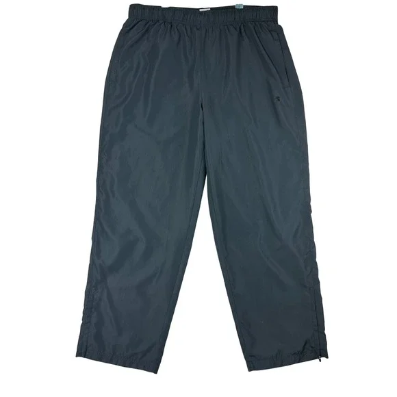 Starter Track Pants Mens L‎ Grey Windbreaker Nylon Mesh Lined Ankle Zip Athletic