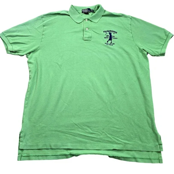 Polo By Ralph Lauren Polo Shirt Mens 2XL Green Golf Logo Casual Short Sleeve