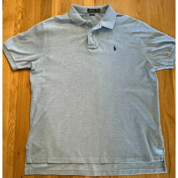 Polo Ralph Lauren Men's Classic Fit Short‎ Sleeve Polo Shirt XXL – Light Blue