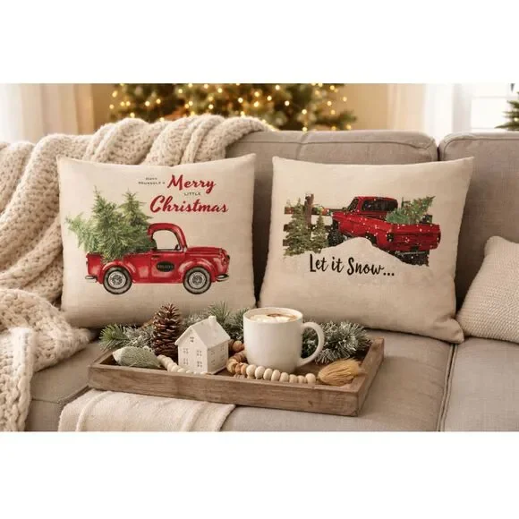 Christmas Pillow Covers Set NWOT