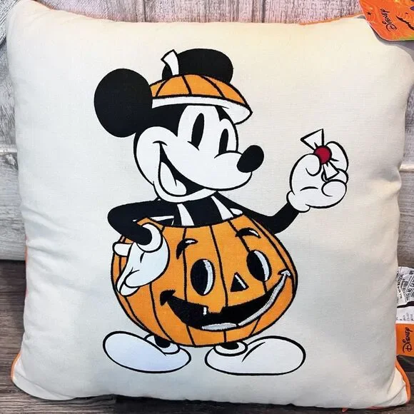 Disney Halloween Mickey Mouse Jack-O-Lanturn Pillow