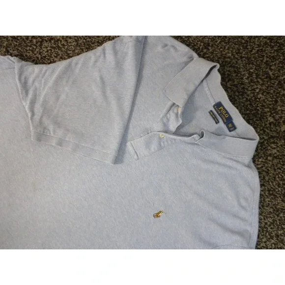 Polo Ralph Lauren Polo‎ Shirt Mens 2XLT Blue Pima Soft Touch Golf Short Sleeve